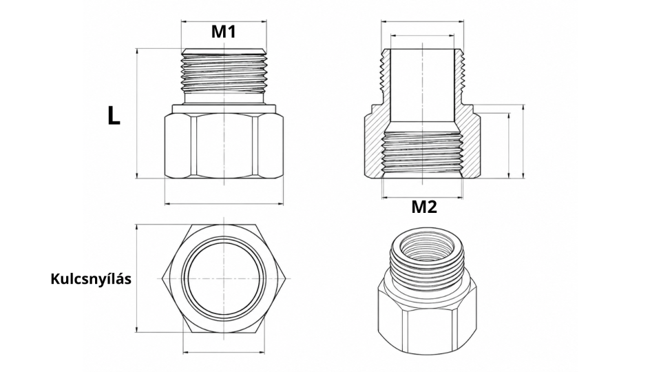 Szűkítő adapter 5/4″-1″ K-B Lapon tömítő - Image 4